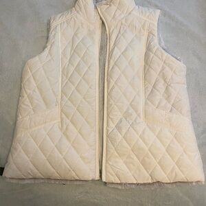 Weatherproof Ivory Quilted Vest